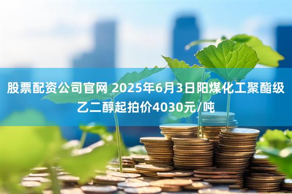 股票配资公司官网 2025年6月3日阳煤化工聚酯级乙二醇起拍价4030元/吨