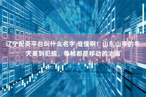 辽宁配资平台叫什么名字 谁懂啊！山东山亭的冬天美到犯规，每帧都是移动的油画
