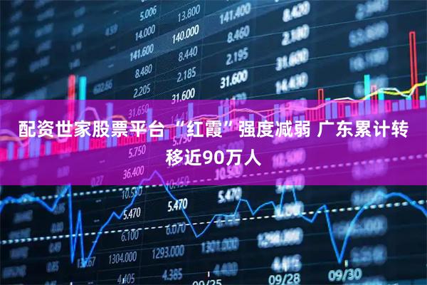 配资世家股票平台 “红霞”强度减弱 广东累计转移近90万人